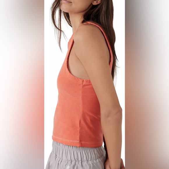 Free People Movement Women's Back To Basics Tank in Melon - Picture 3 of 4